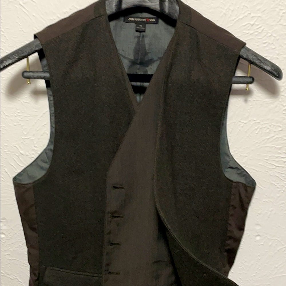 John Varvatos USA Double layer wool vest green 42